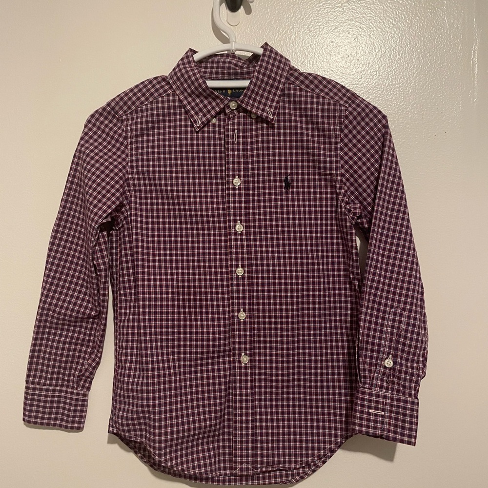 Polo Ralph Lauren Big Boys Long-Sleeve Plaid Performance Poplin Shirt - Small
